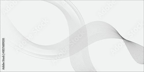 Abstract wave element for design. Digital frequency track equalizer. Stylized line art background. Vector illustration. Wave with lines created using blend tool. Curved wavy line, smooth stripe.