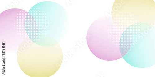 Colorful abstract background overlap layer on bright space with circles effect decoration. Modern graphic design element multicolor style concept for web banner, art, flyer, card, or brochure cover