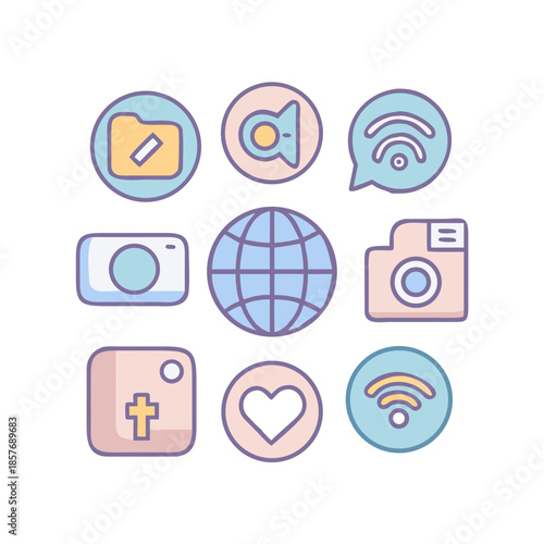 Phone, Messages, Facetime and Mail icons with new message notifications
