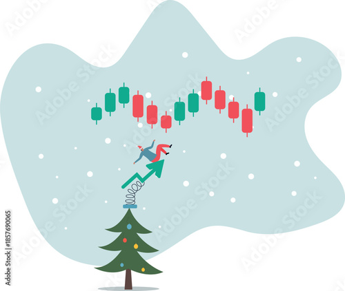 Riding market up trend, risk and uncertainty, stock market or cryptocurrency volatility,about a man and his life.