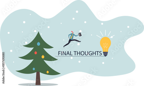 Final thoughts, conclusion or summary of all study topics, thinking about solutions, result,about a man and his life.