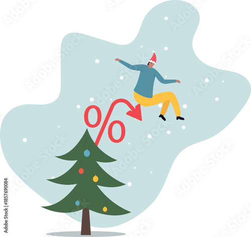 Inflation or interest rate falling down, decrease or reduction, profit fall in economic recession, stock market value loss,about a man and his life.