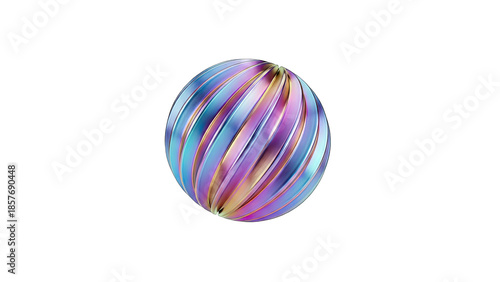 Abstract Colorful Sphere on White Background