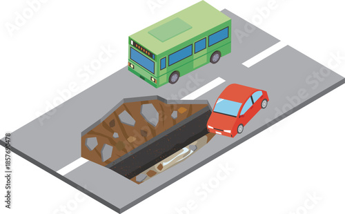 道路の陥没事故