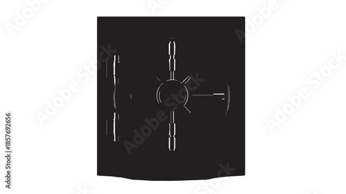 Safe Deposit Box in Minimalist Design with Soft Lighting on Matte Finish for Security and Finance