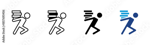 Workload icon set multiple style collection