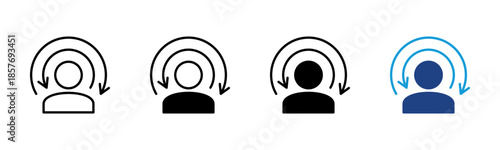 Reality icon set multiple style collection