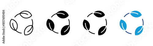 Renewable icon set multiple style collection