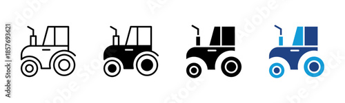 Agriculture icon set multiple style collection