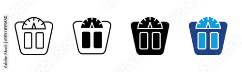 Weight icon set multiple style collection