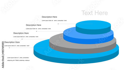 3D Layered Infographic for Business Presentation Stages