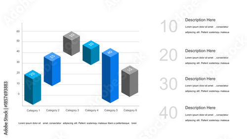 3D Bar Chart for Data Comparison and Presentation