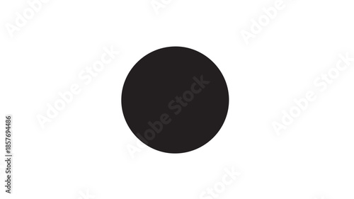 Black Circle Minimalist Design Solid Color Simple Shape Graphic Element for Logo