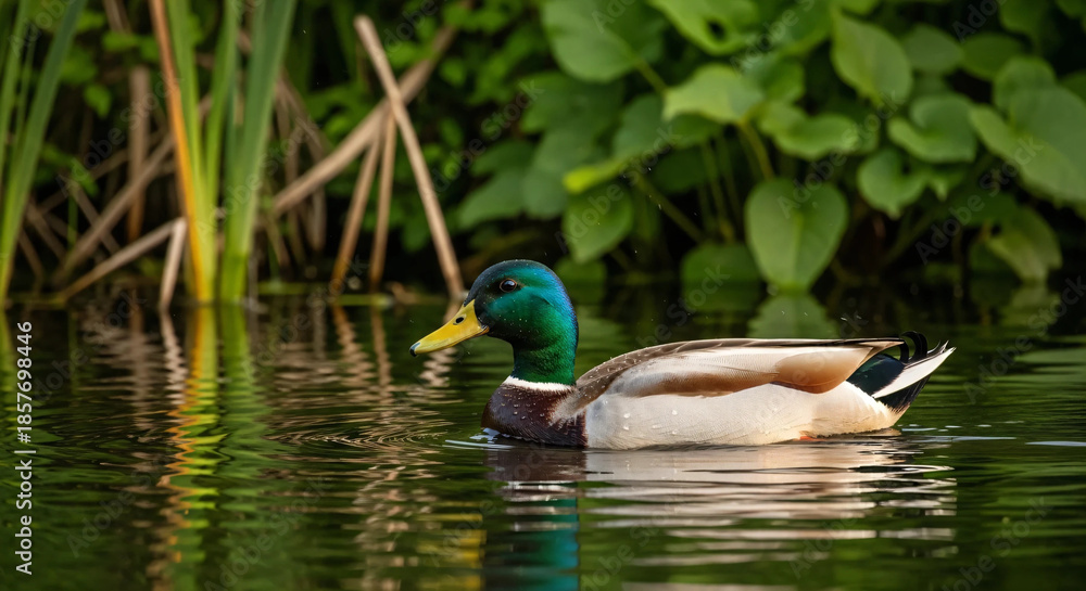 Fototapeta premium duck in the water