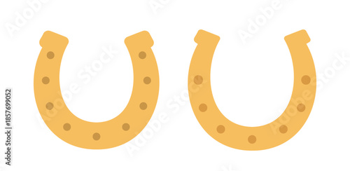 Set of St. Patrick's Horseshoe flat vector illustration.
Good for greeting card, poster, banner, leaflet.
White background.
