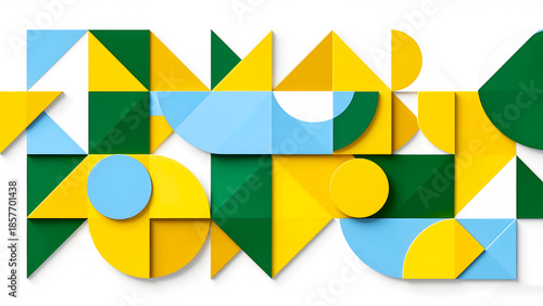 Background of various geometric shapes
