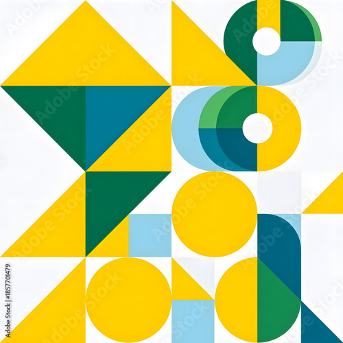 Background of various geometric shapes