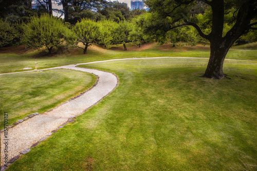 Summer Scene at the Akasaka Palace Garden in Tokyo