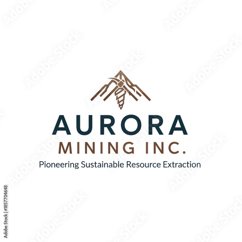 Aurora Mining Inc Logo Design Element.
