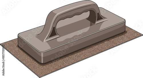 Trowel tool for construction and renovation flat vector illustration for DIY projects and home improvement isolated on white