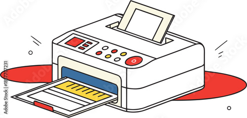 vector illustration of a printer