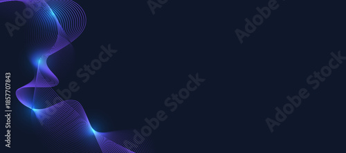 Abstract Digital Data Wave on Dark Background for website headers, technology presentations, user interfaces, and futuristic business designs.