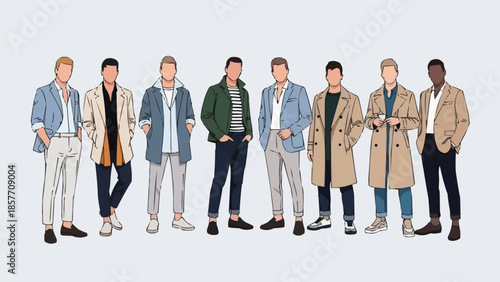 Diverse Mens Fashion Styles - A Modern Wardrobe Collection.