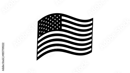 An American flag waving proudly, representing the symbol of the United States of America