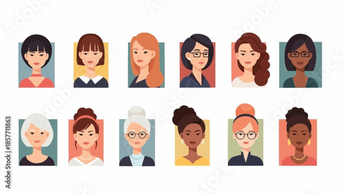 Diverse Women Portraits - A Collection of Unique Characters.