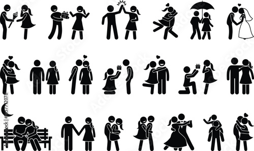 Couple silhouette collection for romantic moments