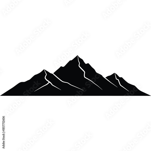 Minimalist Mountain Horizon Icon – Clean Nature Symbol for Web Design, Eco-Brands & Calm Interface Aesthetics in Apps & Logos

