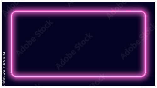 ネオンラインのシンプルフレーム背景　ネイビー × ピンク