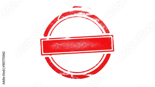 Принти на полотні Red grunge stamp PNG isolated on transparent background, vintage rubber stamp gr