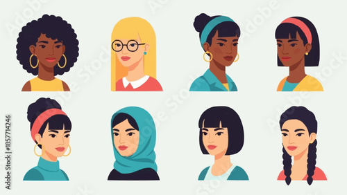 Diverse Women Portraits - A Collection of Empowering Female Faces.