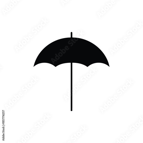 Beech umbrella silhouette icon vector flat design.