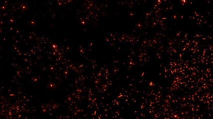 Floating embers sparks background PNG transparent. Opacity or screen mode usage for overlay