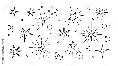 Cosmic Constellation: A whimsical depiction of scattered celestial bodies in space, illuminating the darkness with their radiant glow, creating a magical ambiance.