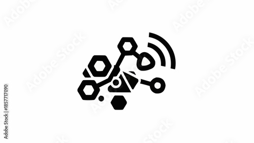 Abstract representation of a decentralized network with interconnected nodes.