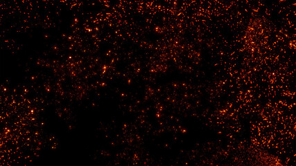 Floating embers sparks background PNG transparent. Opacity or screen mode usage for overlay