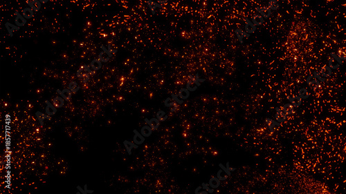 Foto Floating embers sparks background PNG transparent