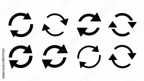 Set of Circular Arrows for Refresh and Rotation.