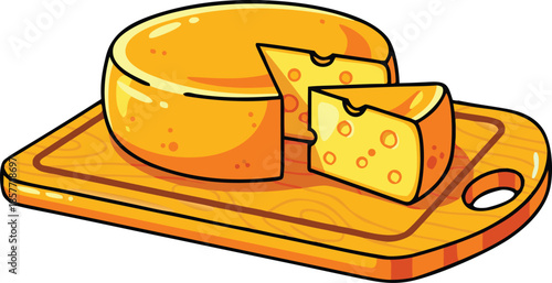 Cheese on Cutting Board