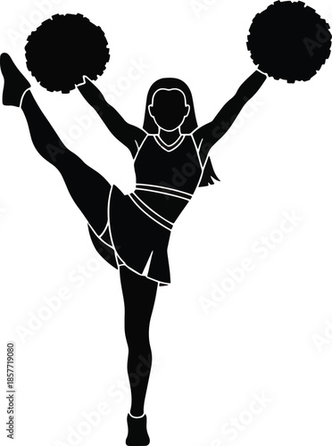 female cheerleader performing