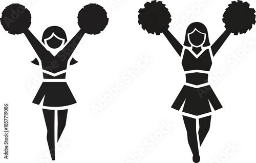 Cheerleader logo icon vector