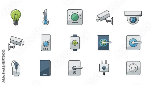 set of household appliances icons