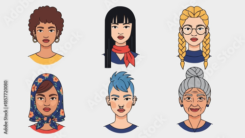 Diverse Women Portraits - A Celebration of Individuality and Beauty.