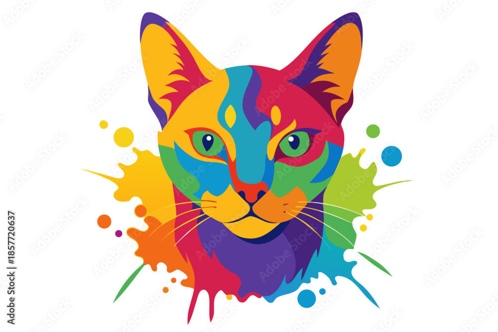 Obraz premium cat with flower