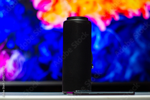 music speaker on a bright background