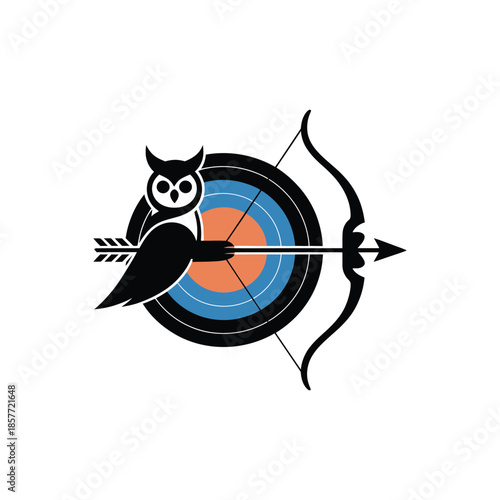 Owl Archer Target Logo Design