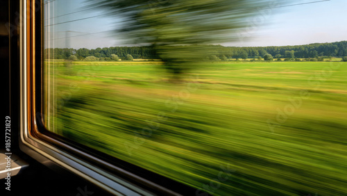 Motion blur from train window